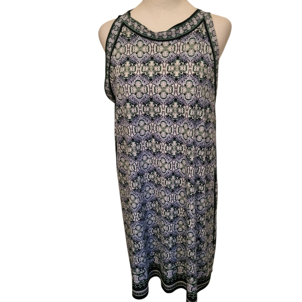 Max Studio Shift Dress Blue/White sz L